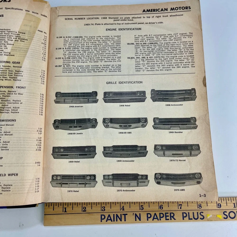 Motor Auto Repair Manual 1974 37th‎ Edition 1968-1974 Models ISBN 09109
